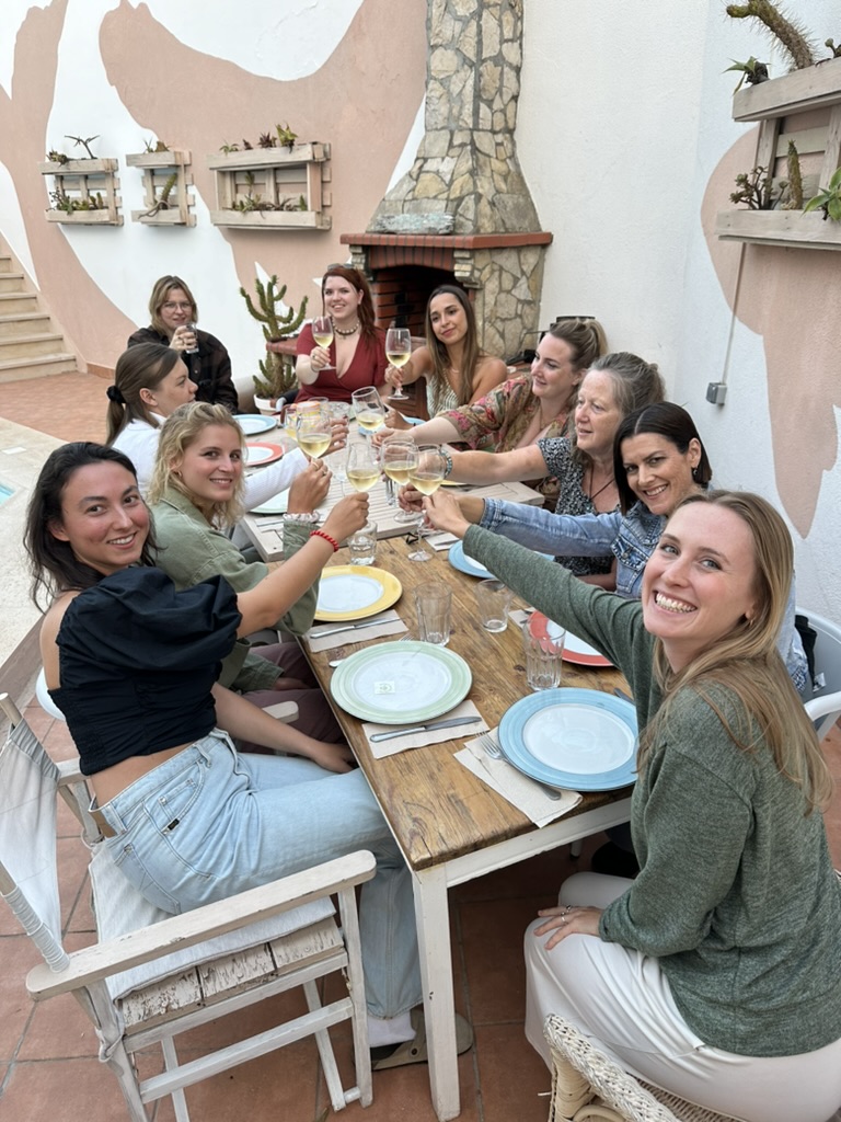 Wine tasting evening at Art of Connection yoga and surf retreat